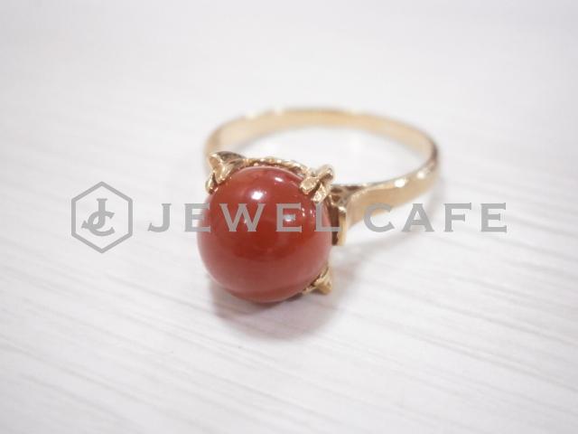 赤珊瑚リング K18 8mm